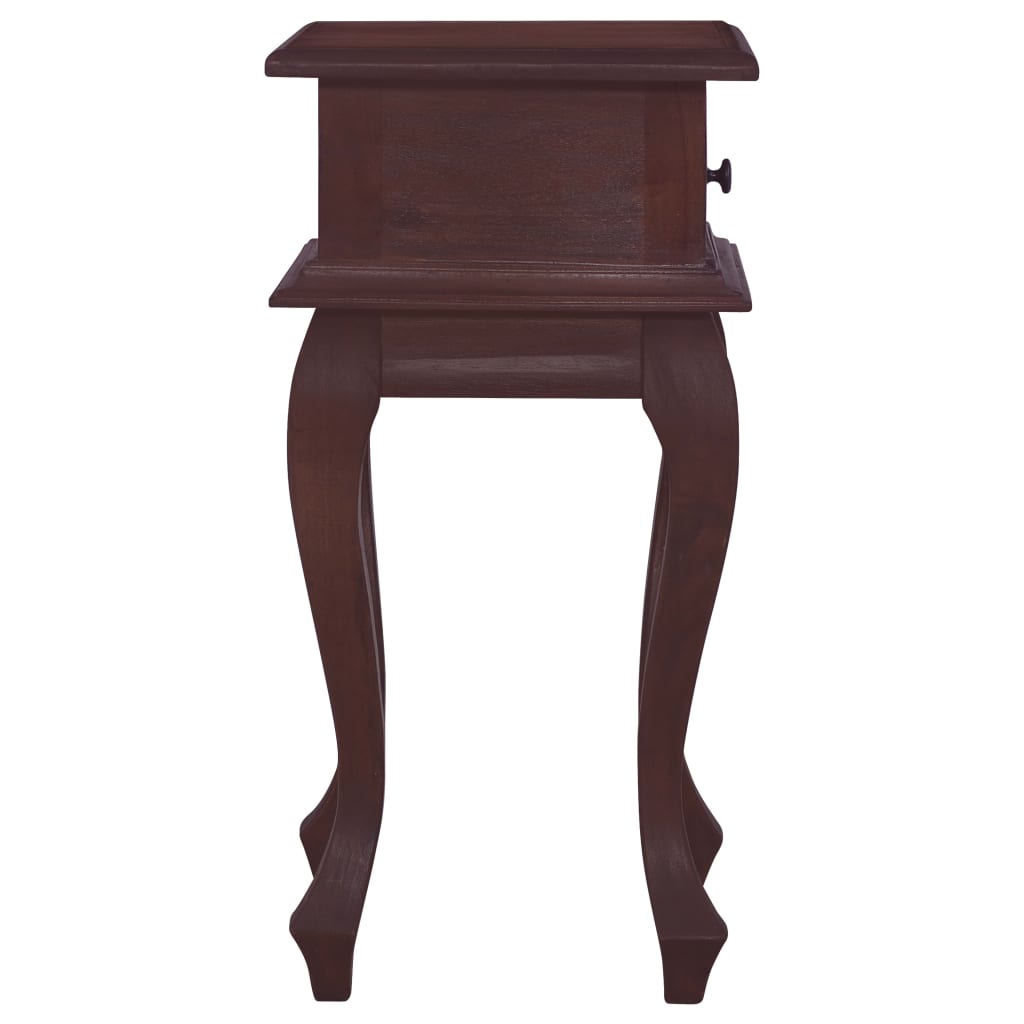 Table de chevet 35x30x60 cm acajou massif marron classique