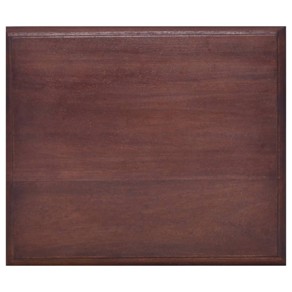 Table de chevet 35x30x60 cm acajou massif marron classique