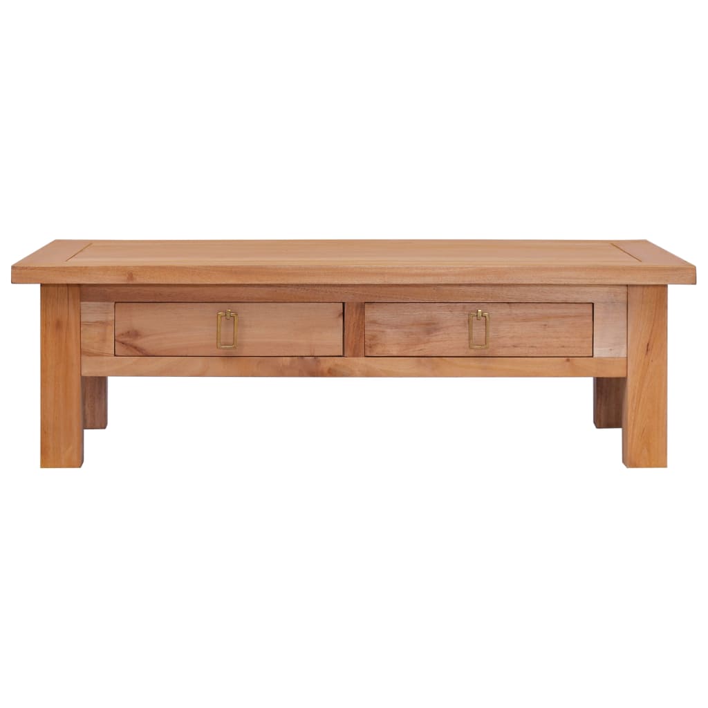 Table basse 68x68x30 cm bois d'acajou massif marron classique