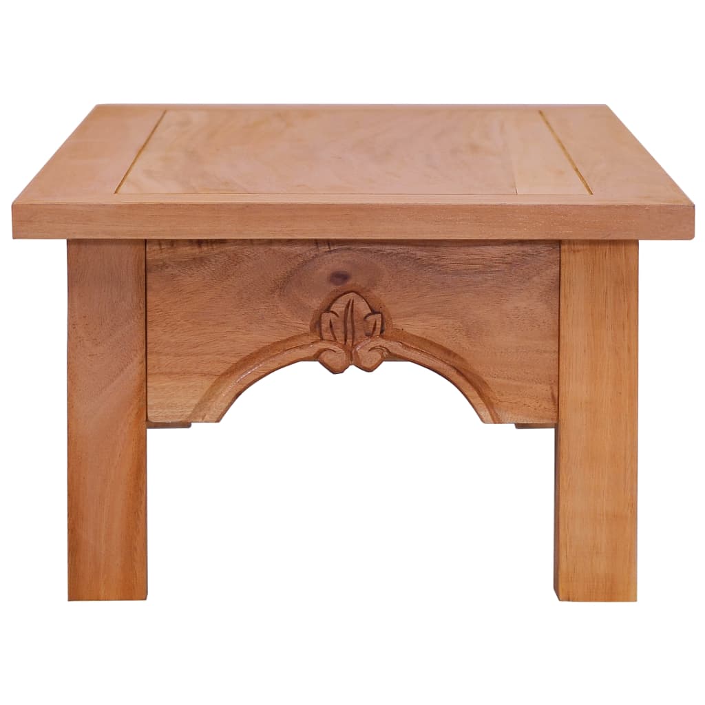 Table basse 68x68x30 cm bois d'acajou massif marron classique