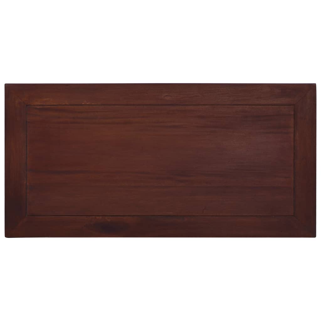 Table basse 68x68x30 cm bois d'acajou massif marron classique