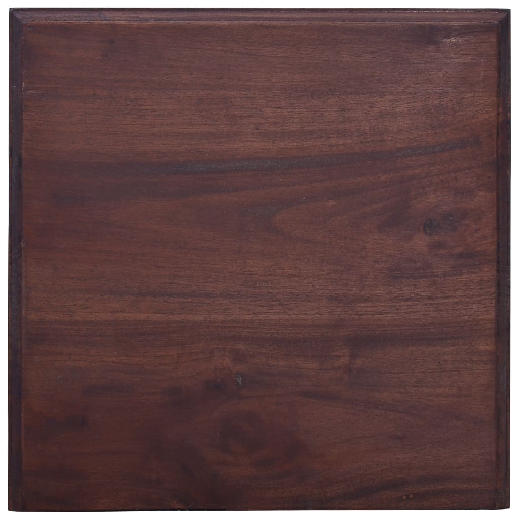 Table de chevet en bois d'acajou massif marron classique