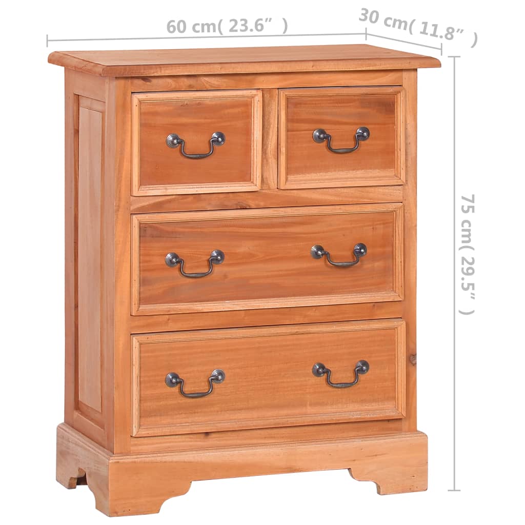 Commode en bois d'acajou massif