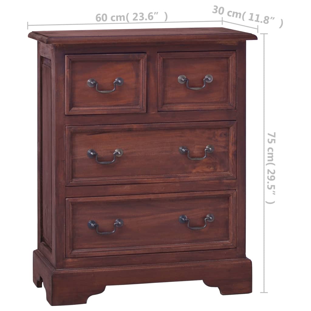 Commode en bois d'acajou massif