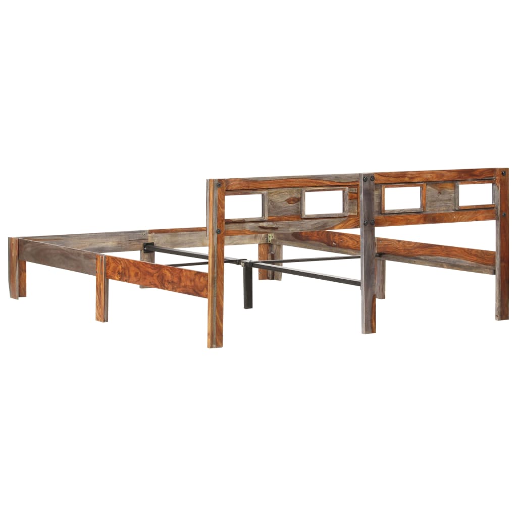 Bedframe massief sheeshamhout 200x200 cm