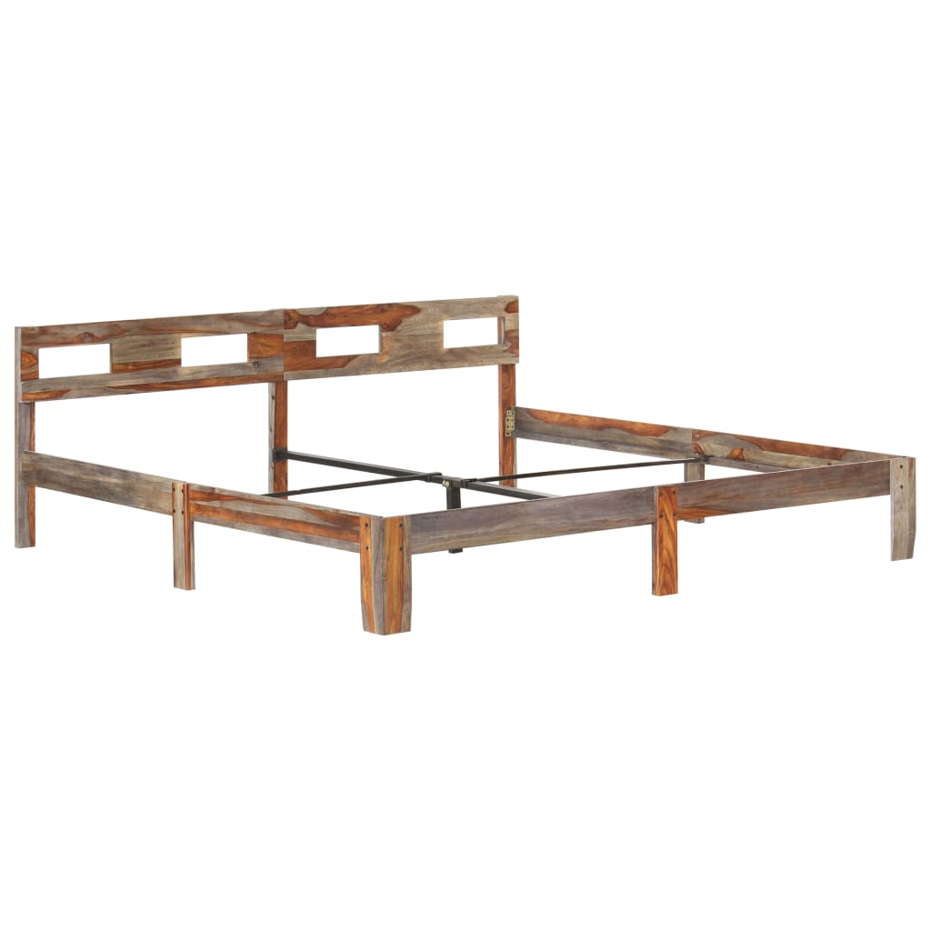 Bedframe massief sheeshamhout 200x200 cm