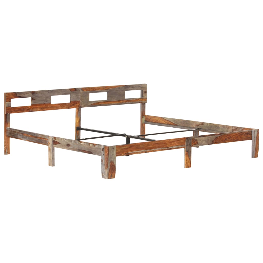 Bedframe massief sheeshamhout 200x200 cm