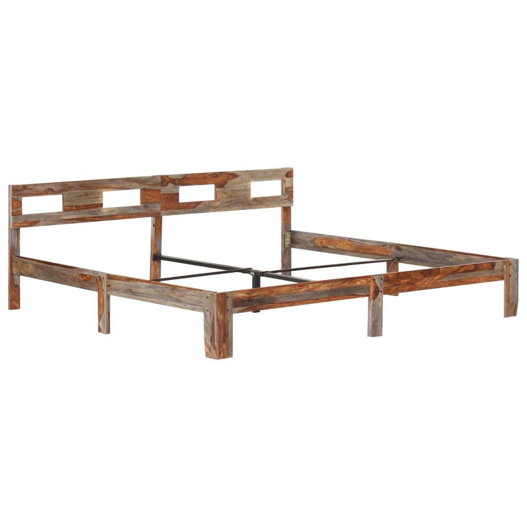 Bedframe massief sheeshamhout 200x200 cm