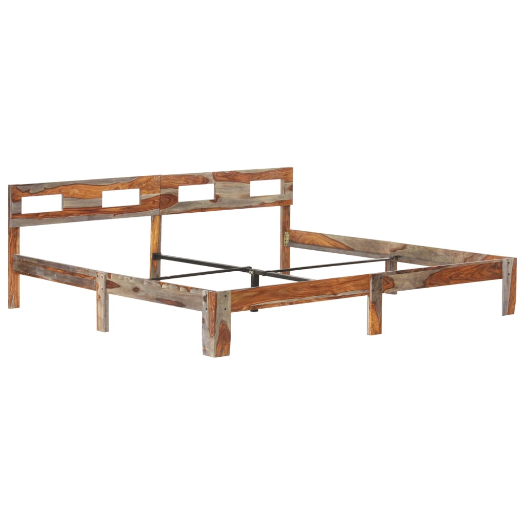 Bedframe massief sheeshamhout 200x200 cm