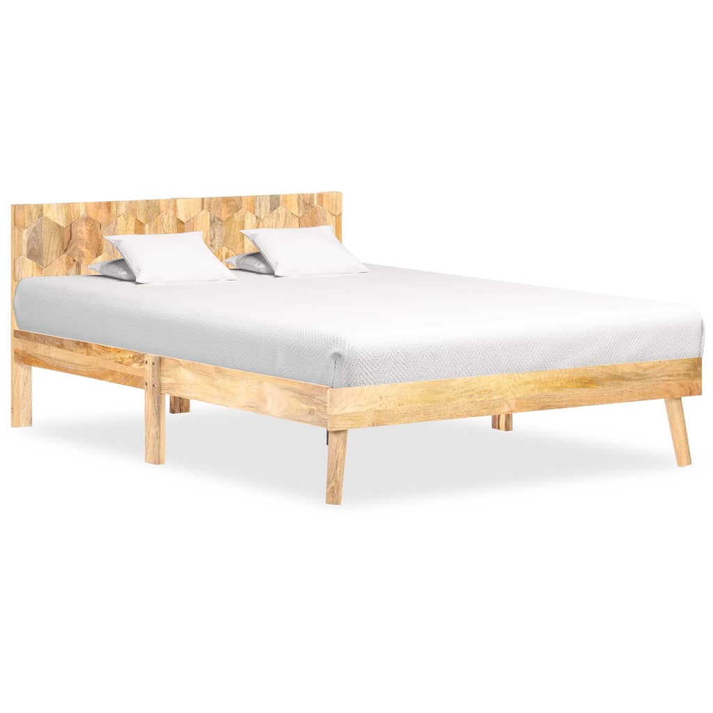 Bedframe massief sheeshamhout 200x200 cm