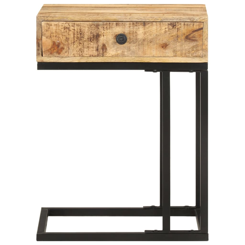 Table d'appoint en forme de U 45x30x61 cm en bois d'acacia massif