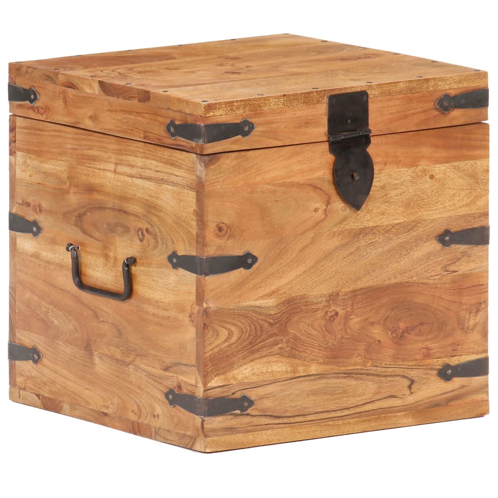 Coffret 90x40x40 cm en bois d'acacia massif