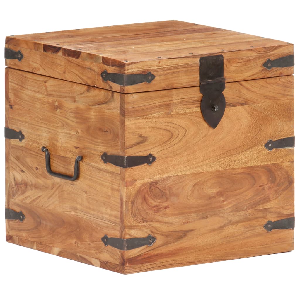 Coffret 90x40x40 cm en bois d'acacia massif