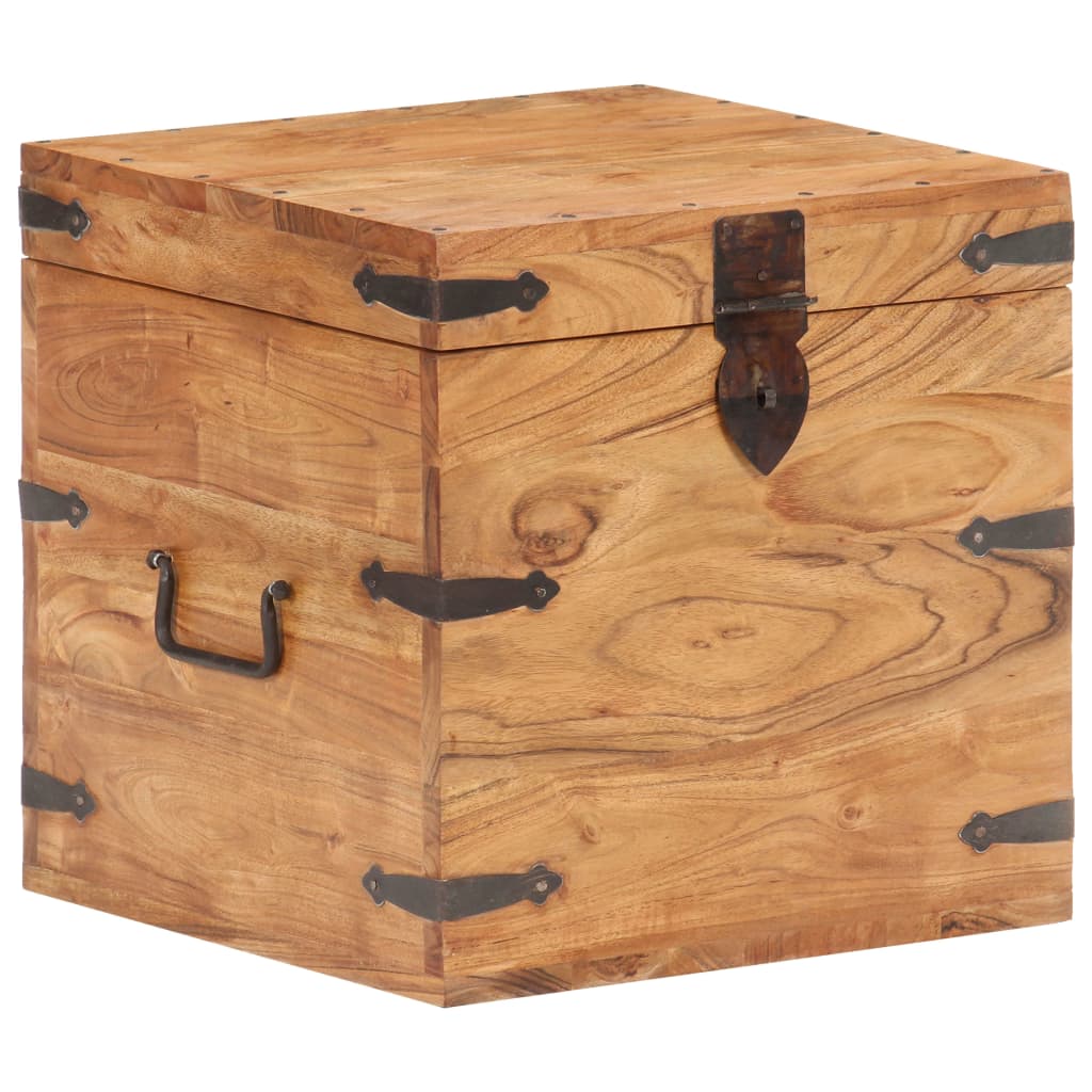 Coffret 90x40x40 cm en bois d'acacia massif