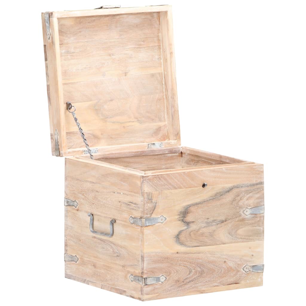 Coffret 90x40x40 cm en bois d'acacia massif