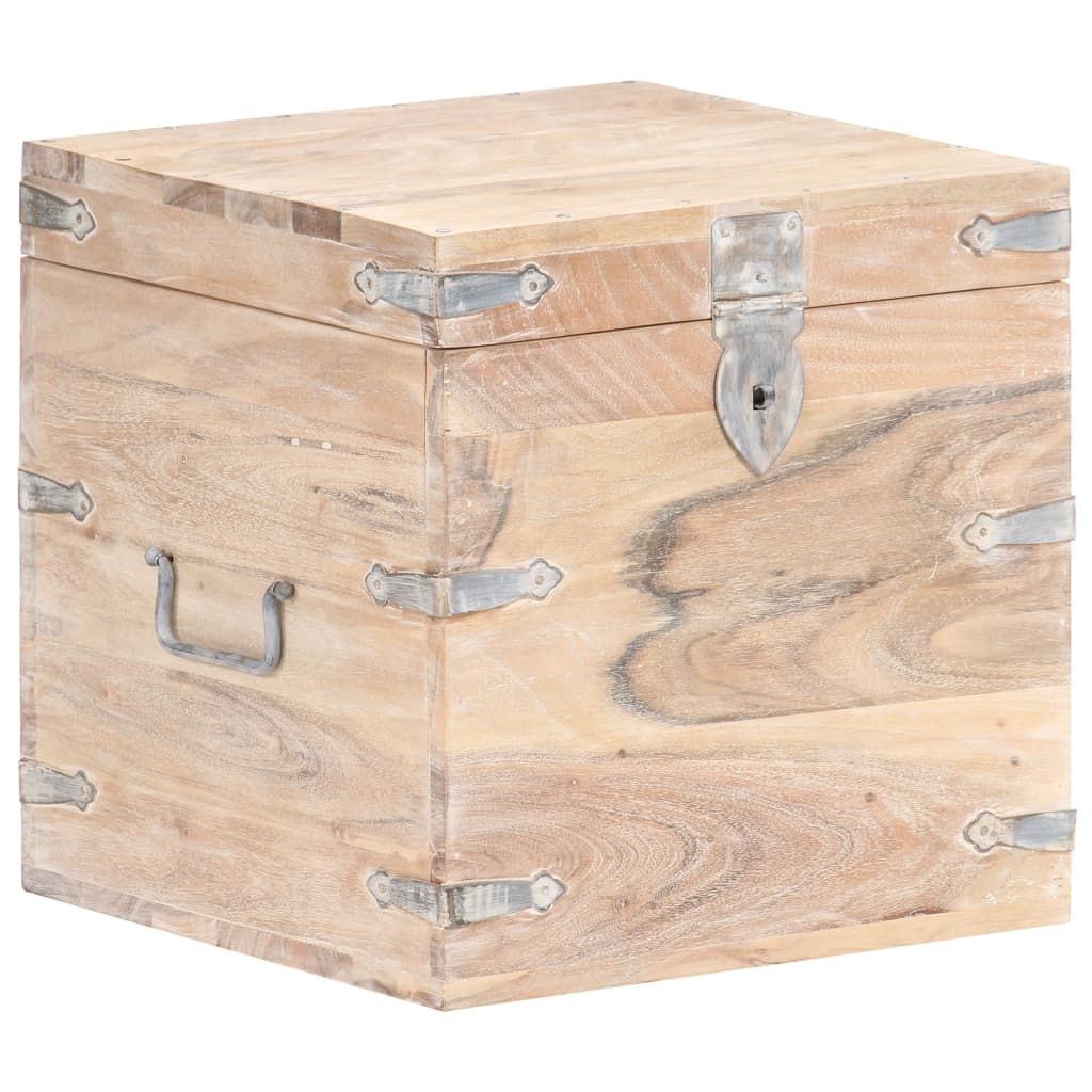 Coffret 90x40x40 cm en bois d'acacia massif