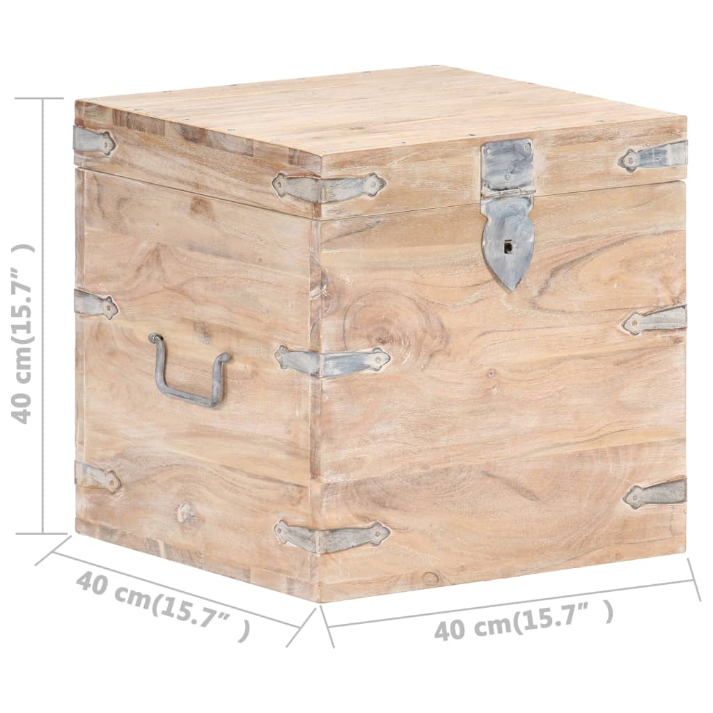 Coffret 90x40x40 cm en bois d'acacia massif