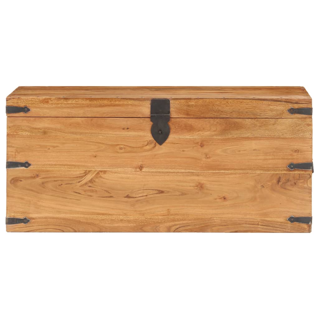 Coffret 90x40x40 cm en bois d'acacia massif