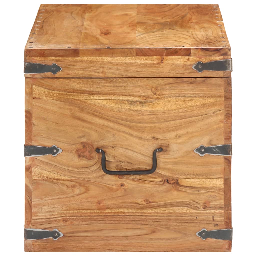 Coffret 90x40x40 cm en bois d'acacia massif