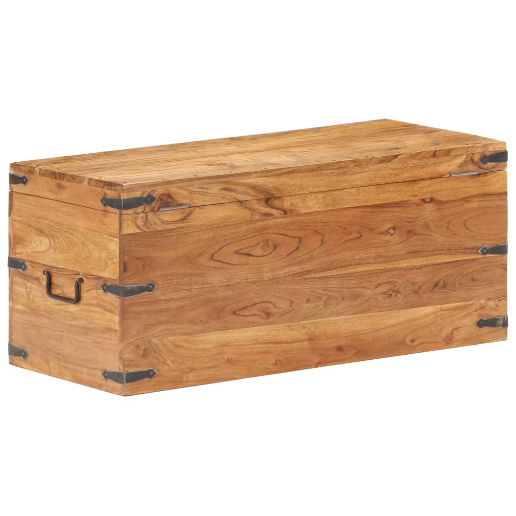 Coffret 90x40x40 cm en bois d'acacia massif