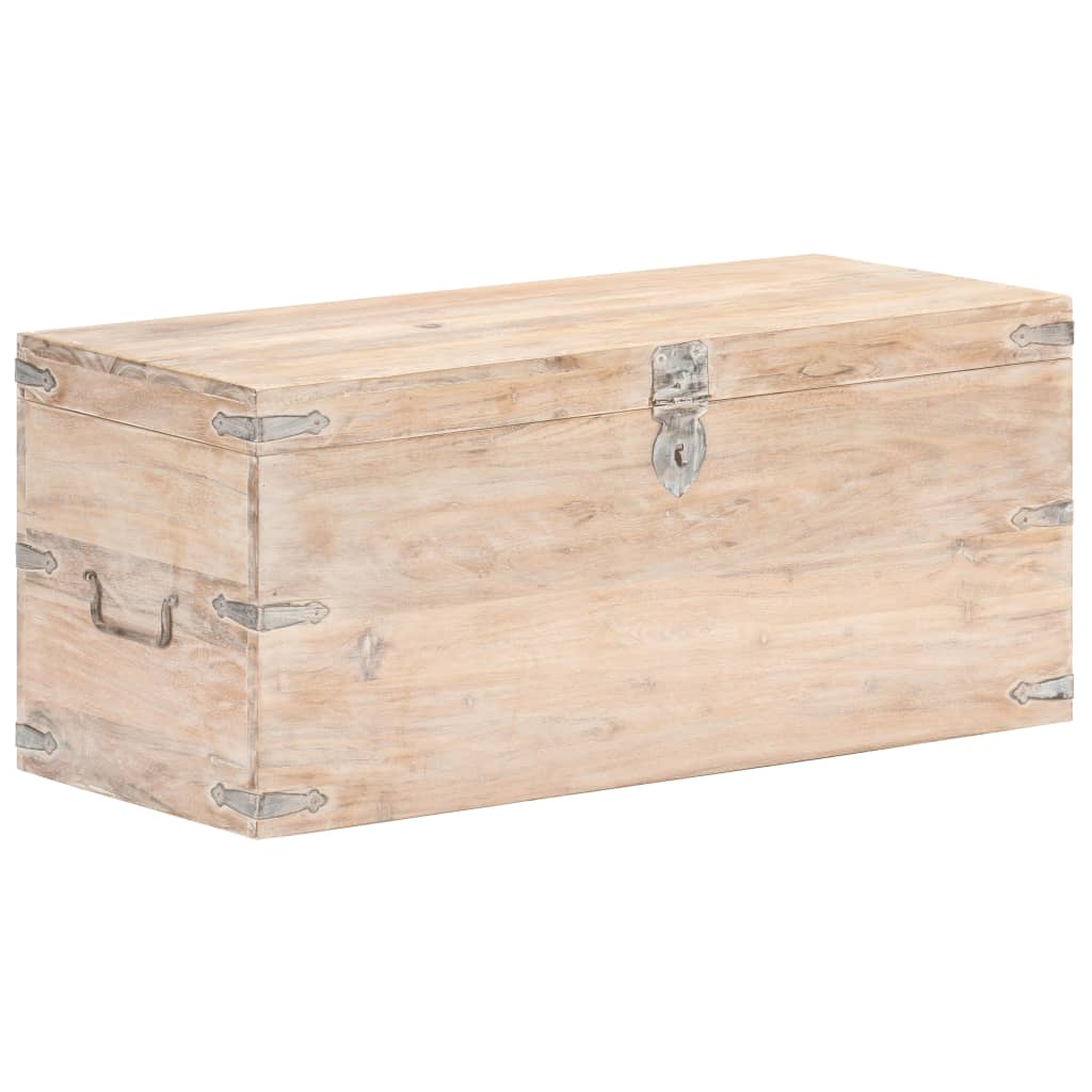 Coffret 90x40x40 cm en bois d'acacia massif