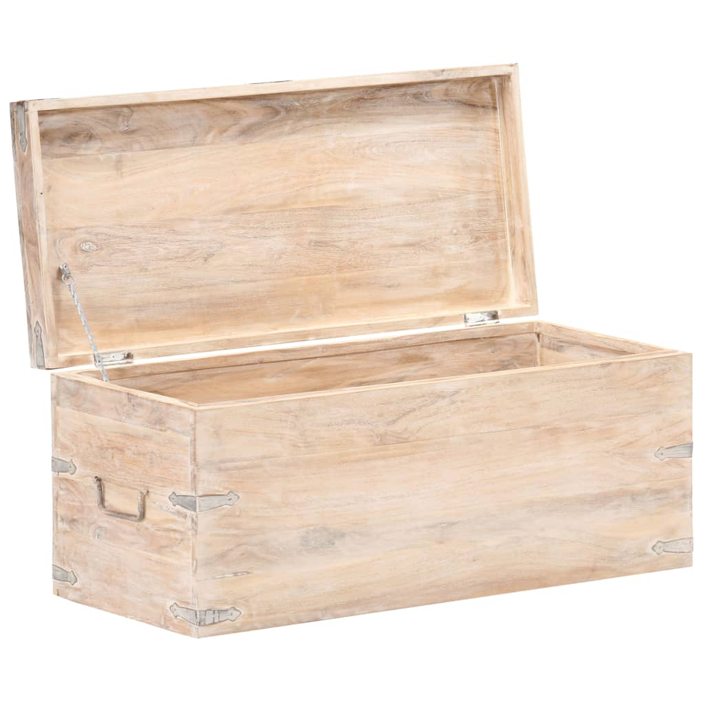 Coffret 90x40x40 cm en bois d'acacia massif