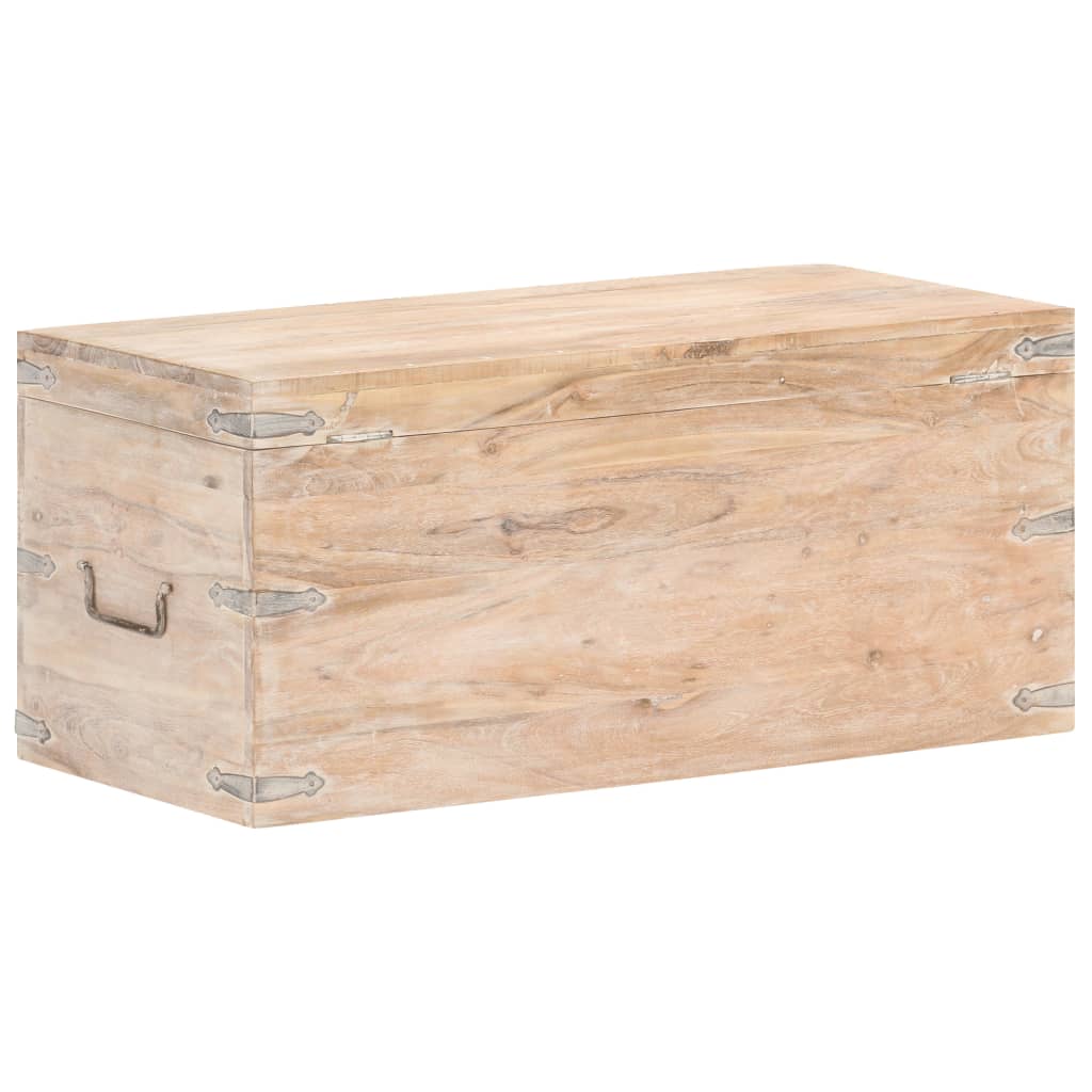 Coffret 90x40x40 cm en bois d'acacia massif