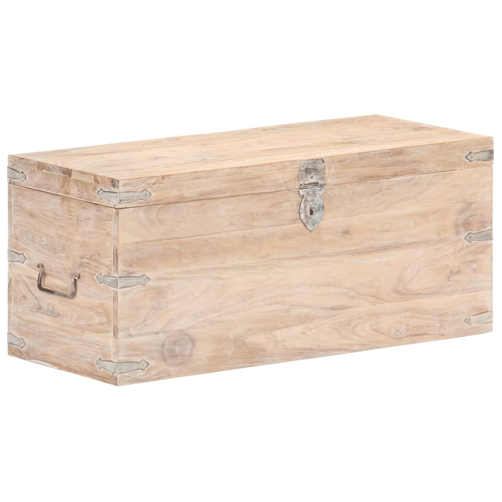 Coffret 90x40x40 cm en bois d'acacia massif