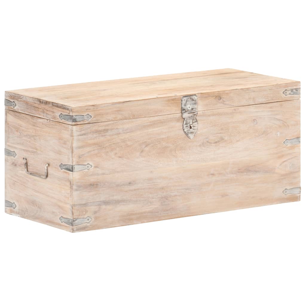 Coffret 90x40x40 cm en bois d'acacia massif