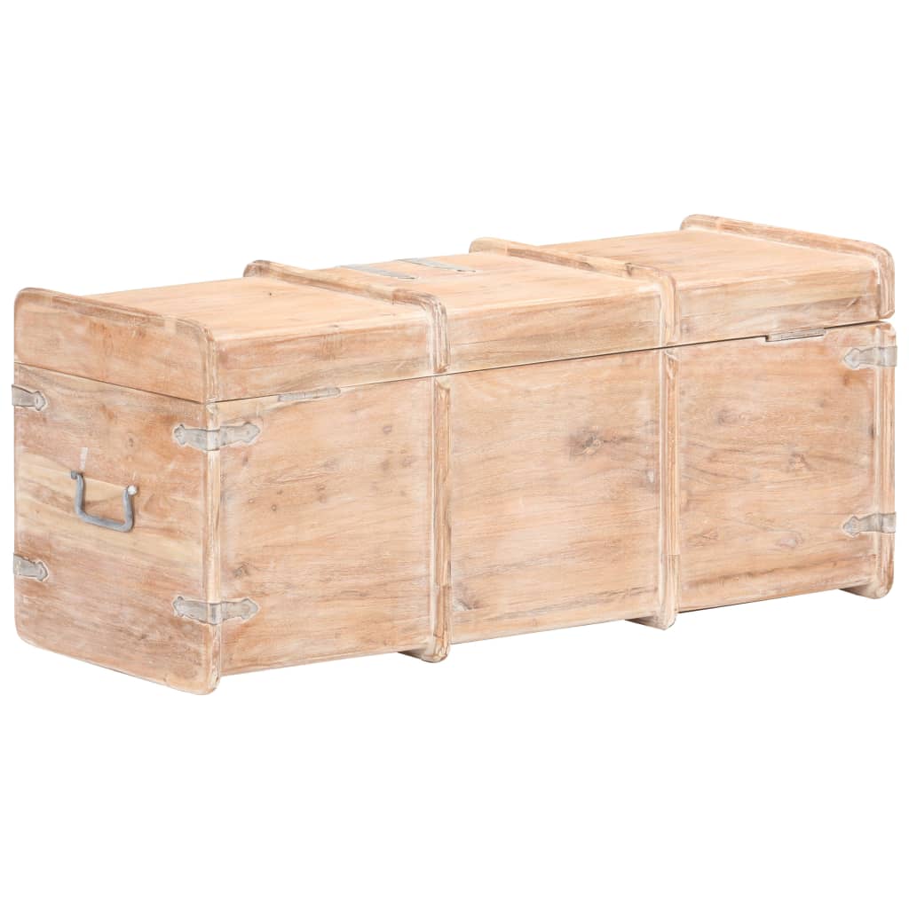 Coffre de rangement 90x40x40 cm bois d'acacia massif