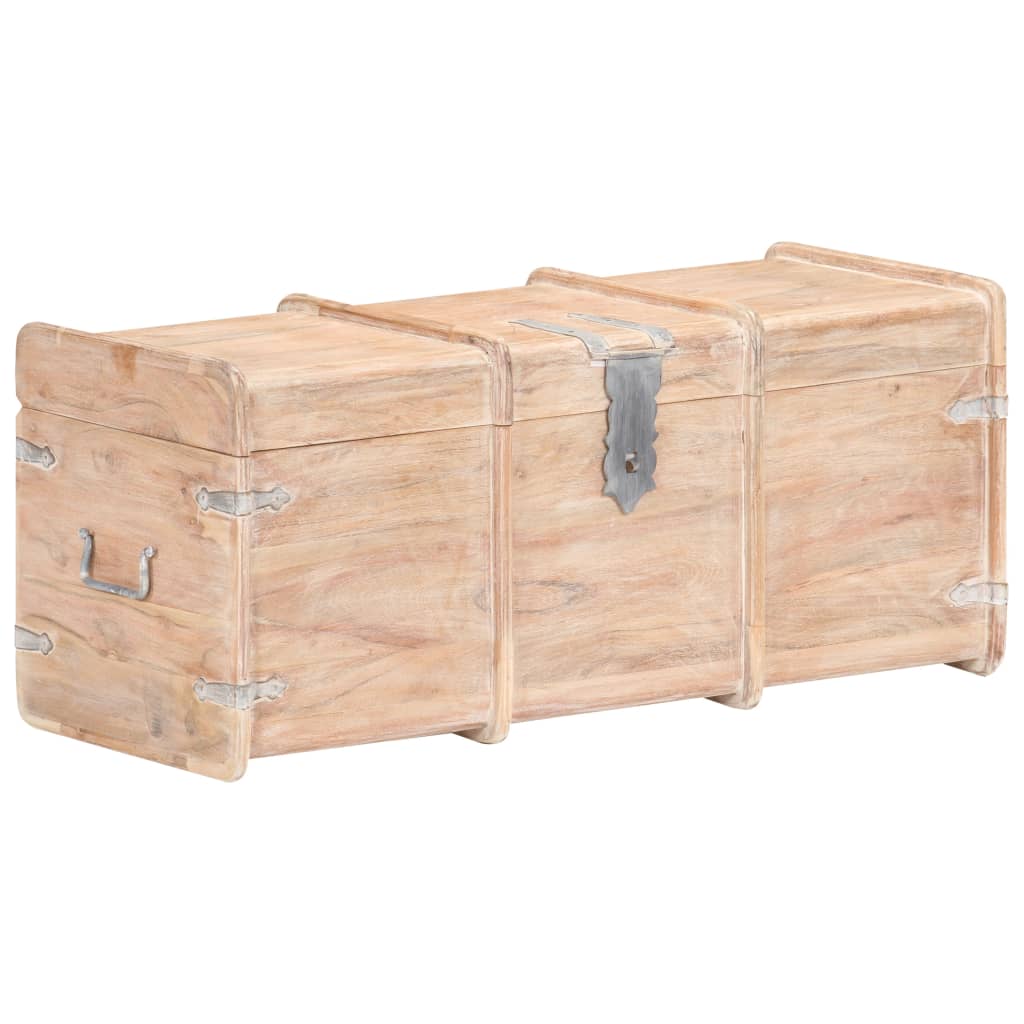 Coffre de rangement 90x40x40 cm bois d'acacia massif