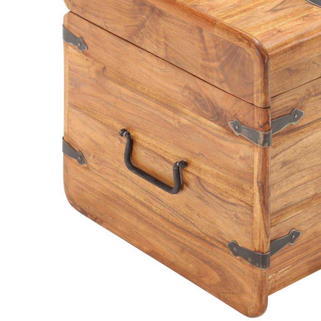 Coffre de rangement 90x40x40 cm bois d'acacia massif