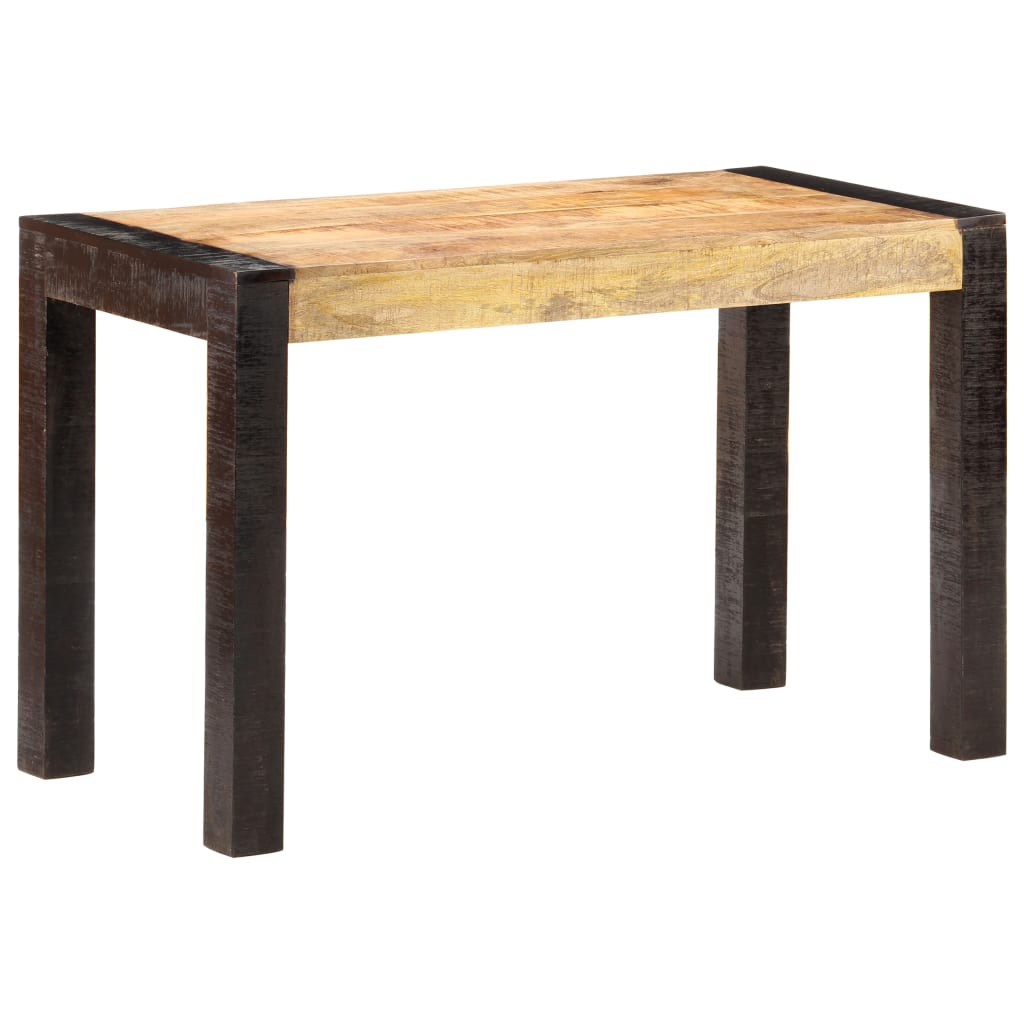 Table à manger 140x70x76 cm bois de manguier massif brut