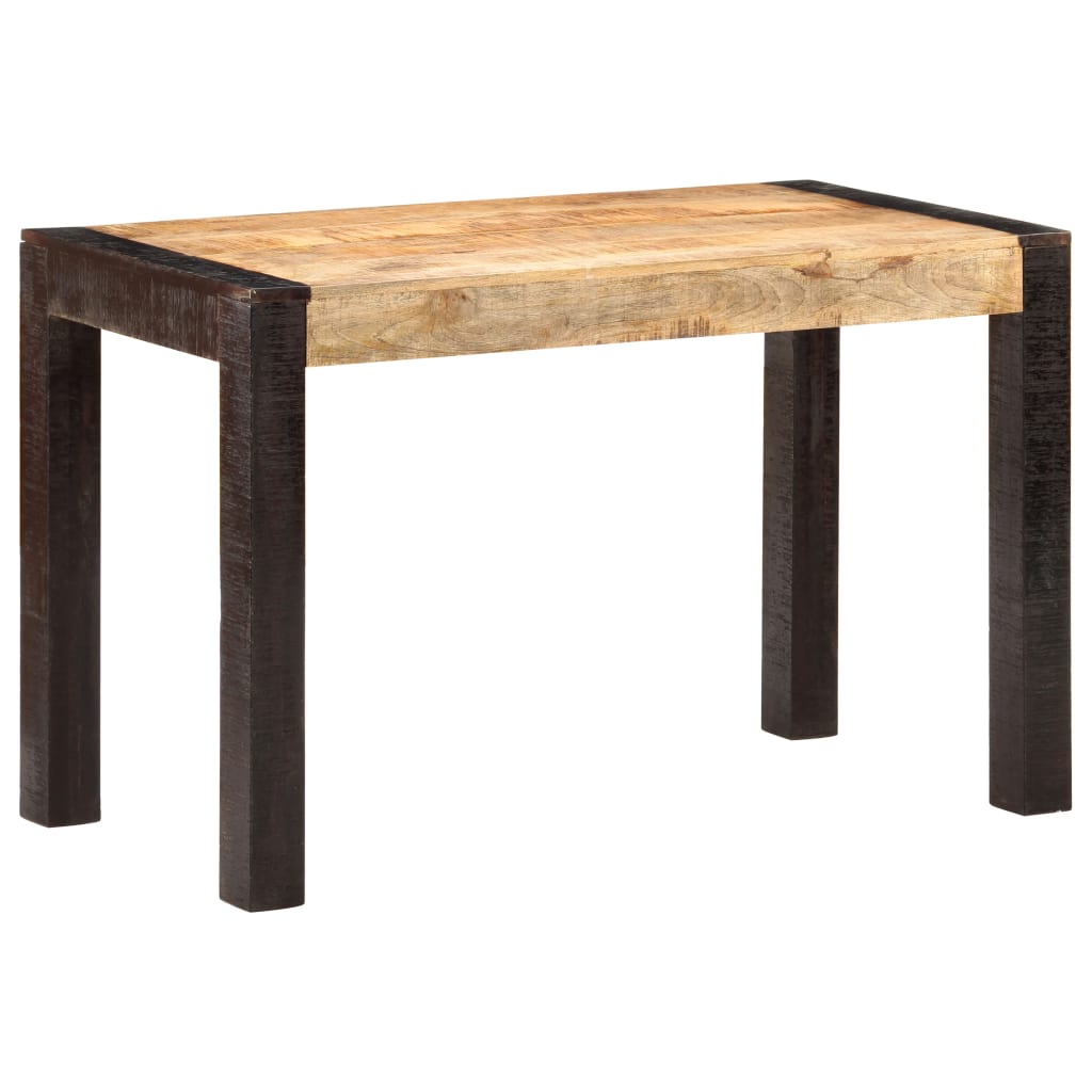 Table à manger 140x70x76 cm bois de manguier massif brut