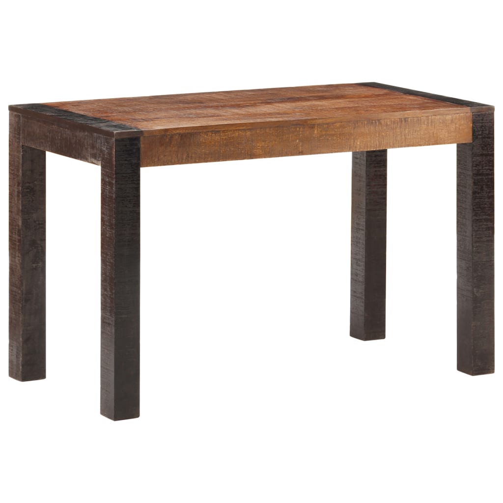 Table à manger 140x70x76 cm bois de manguier massif brut