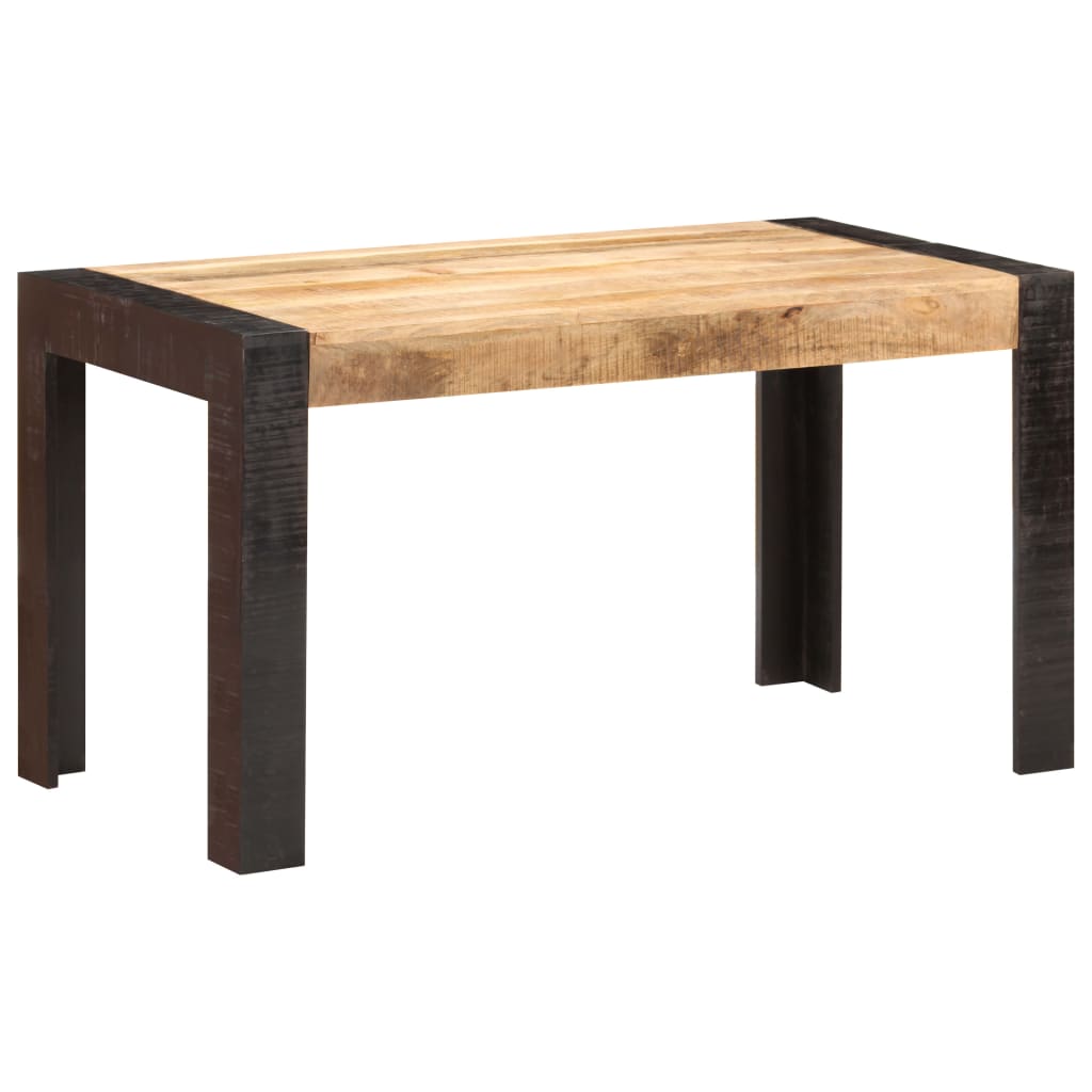 Table à manger 140x70x76 cm bois de manguier massif brut