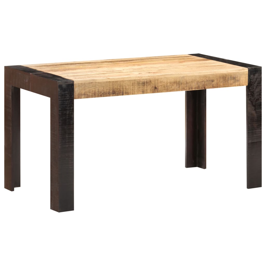 Table à manger 140x70x76 cm bois de manguier massif brut