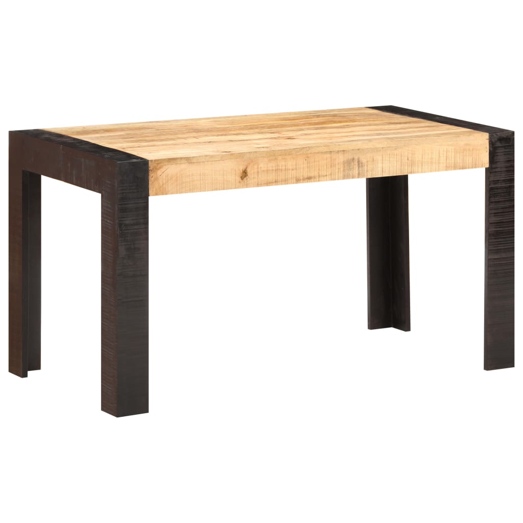 Table à manger 140x70x76 cm bois de manguier massif brut