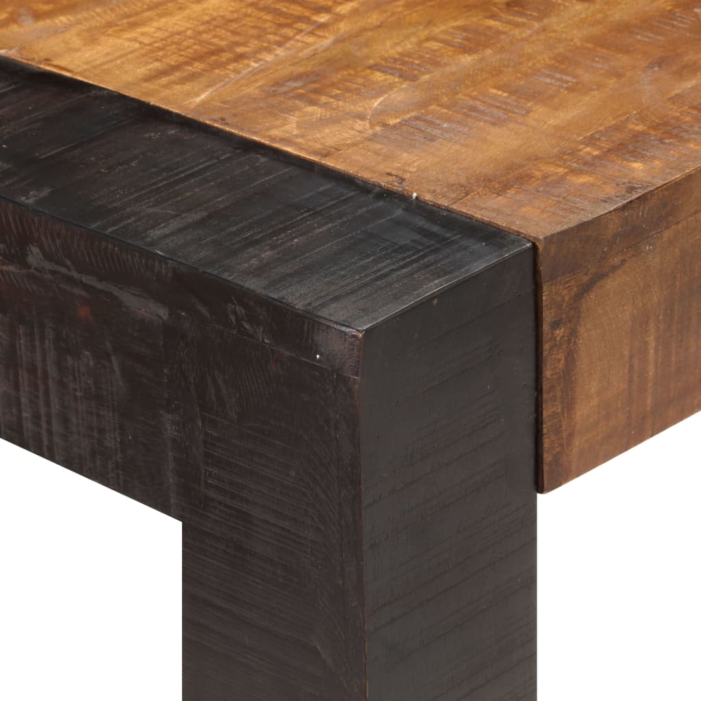 Eettafel 140x70x76 cm massief ruw mangohout