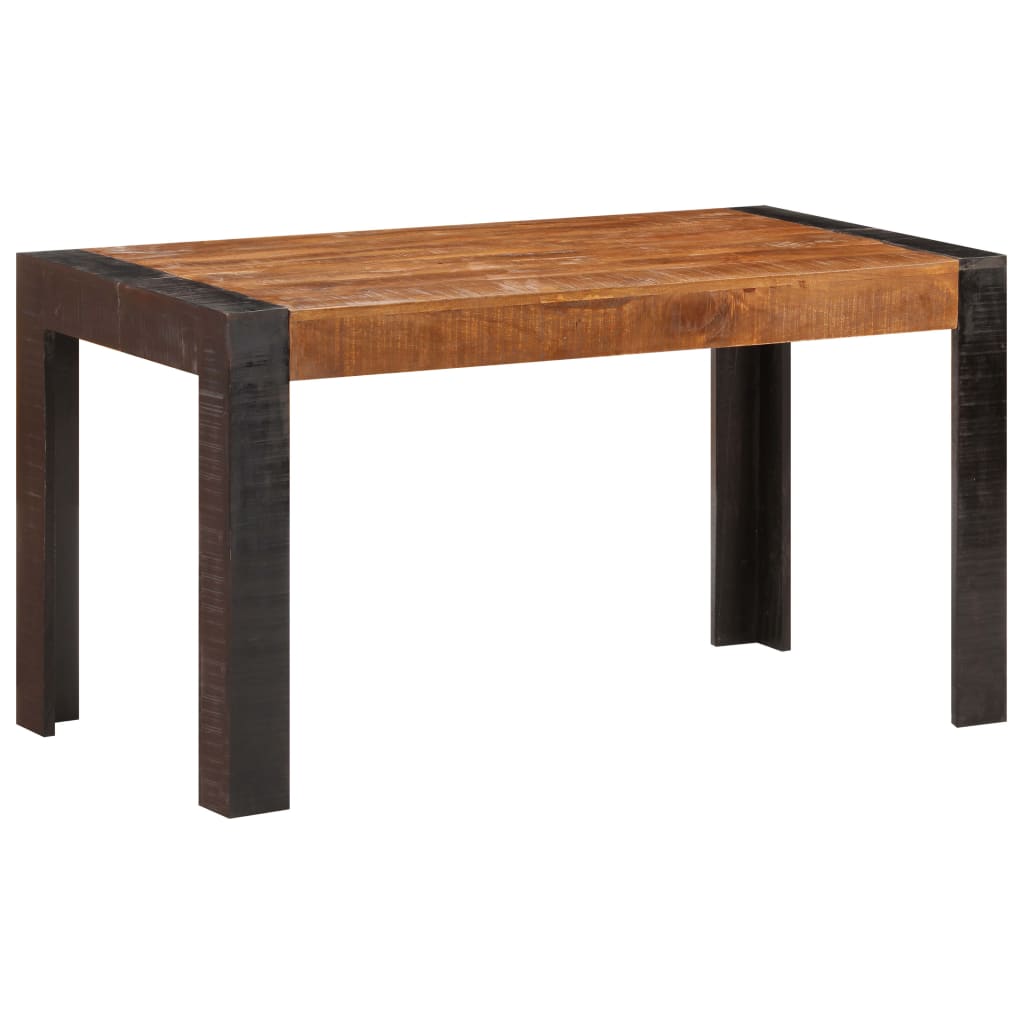 Table à manger 140x70x76 cm bois de manguier massif brut