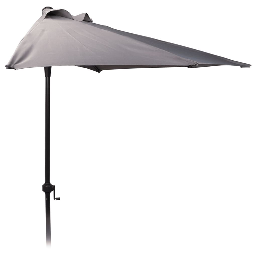 ProGarden Parasol halfrond 250 cm houtskoolkleurig