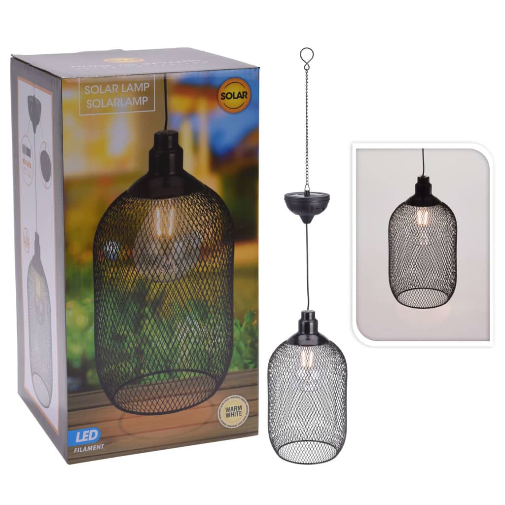 ProGarden Lampe suspendue solaire LED 15 cm métal