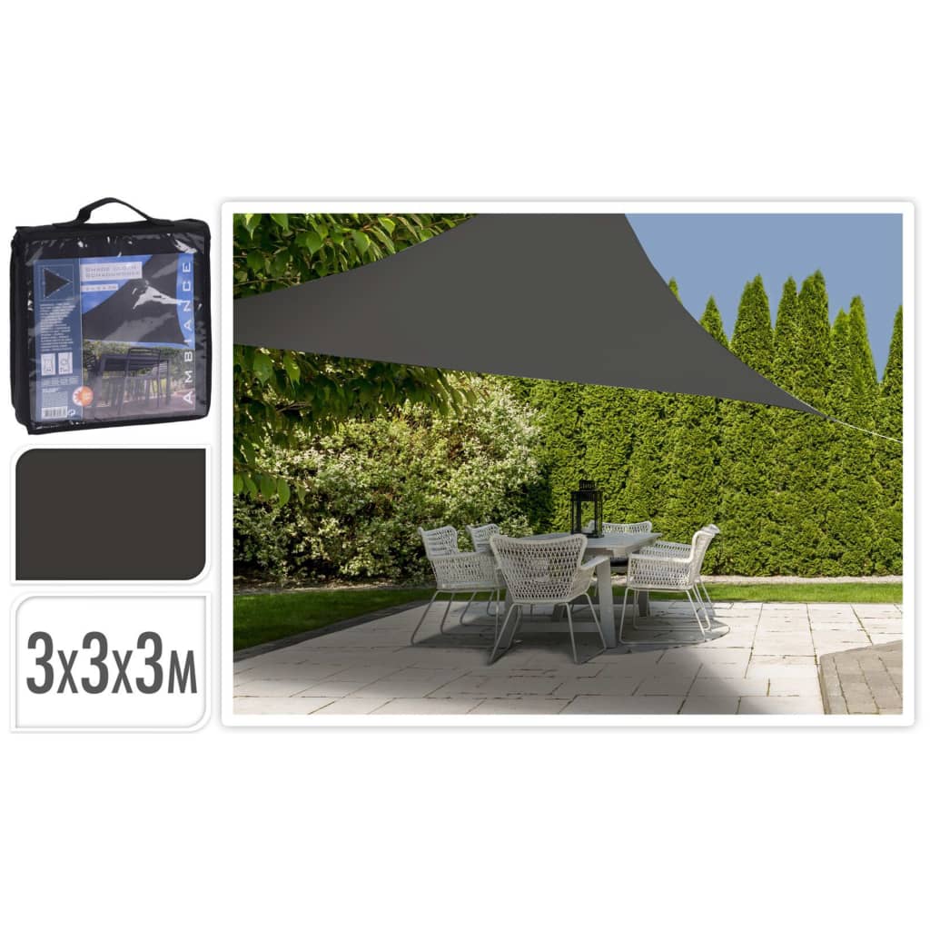 ProGarden Toile d'ombrage triangle 3,6x3,6x3,6 m couleur sable