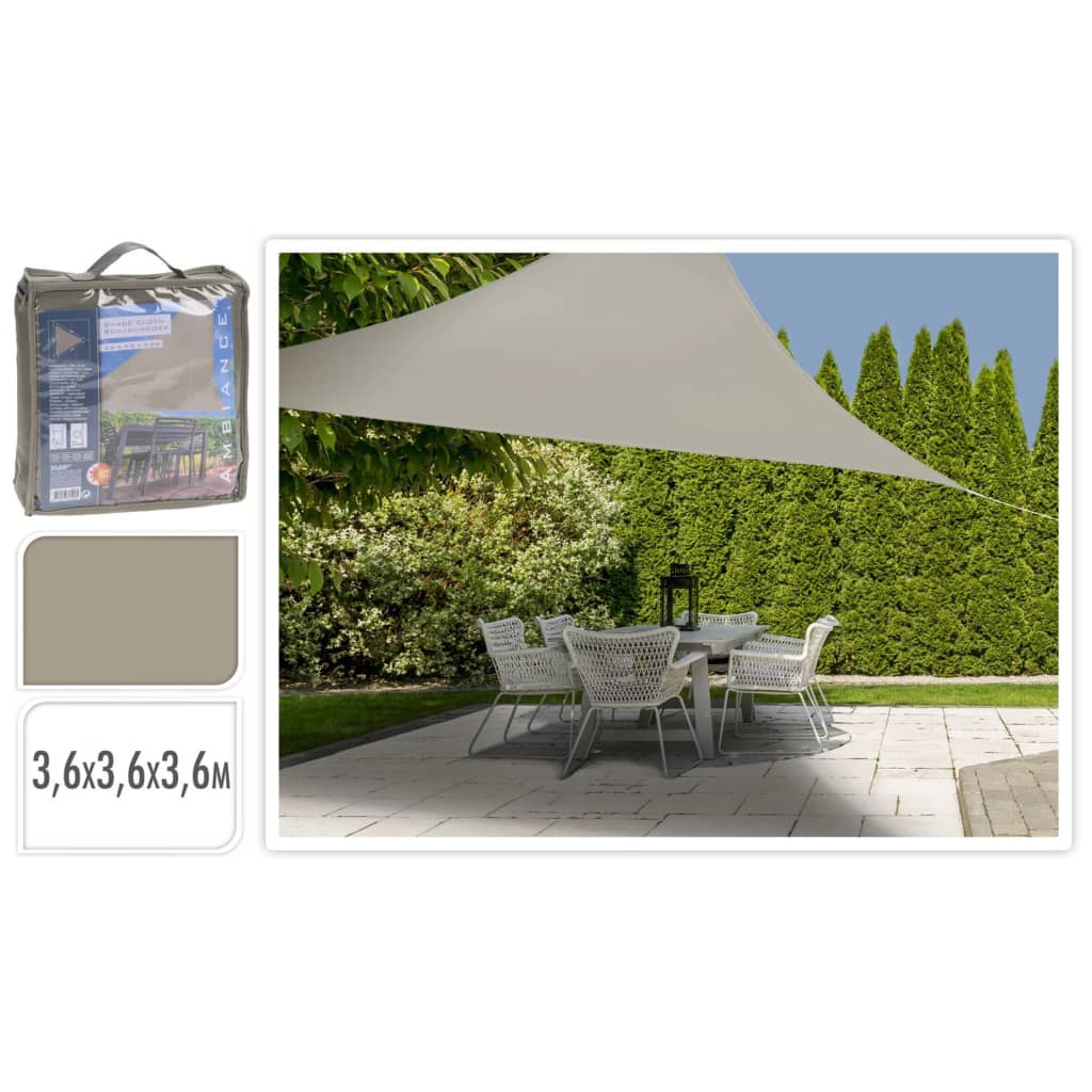 ProGarden Toile d'ombrage triangle 3,6x3,6x3,6 m couleur sable