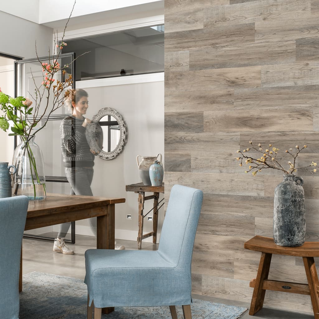 WallArt Planken hout-look schuurhout eiken