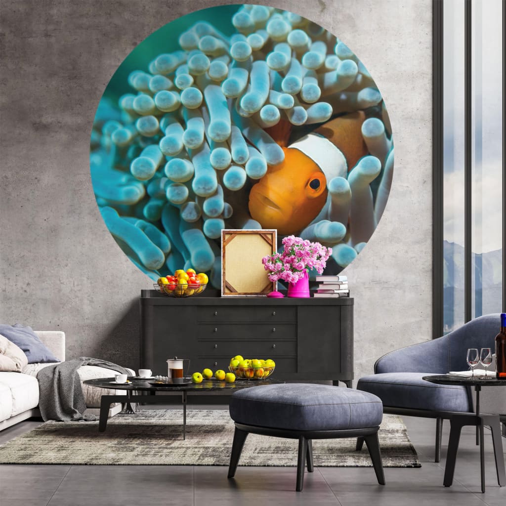 WallArt Behangcirkel Nemo the Anemonefish 142,5 cm