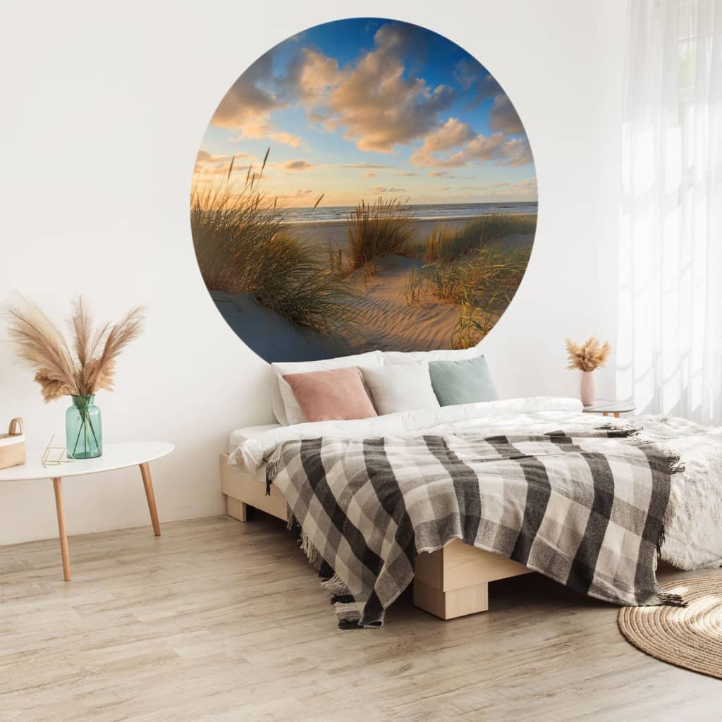 WallArt Behangcirkel Beachlife 190 cm