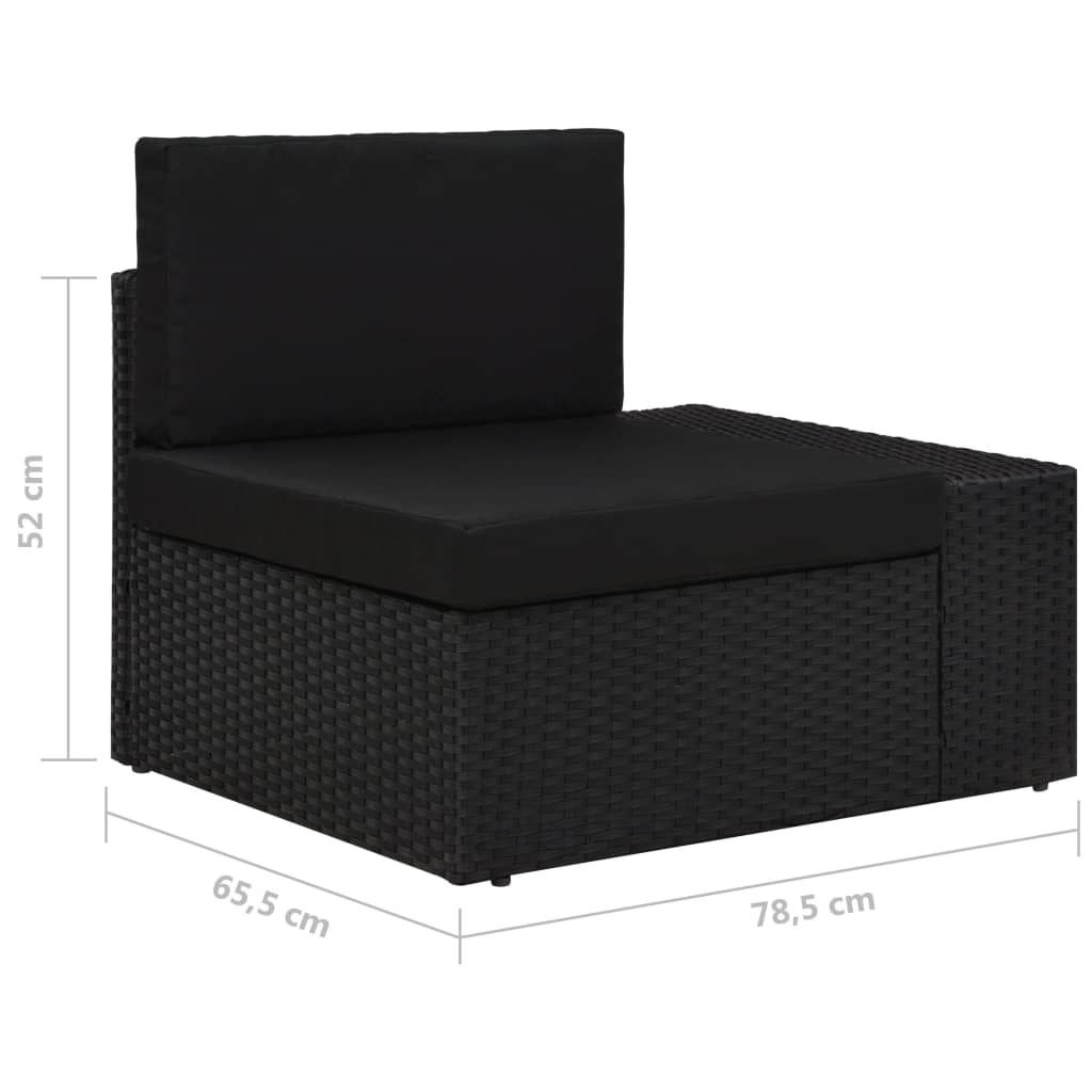 5-delige Loungeset poly rattan