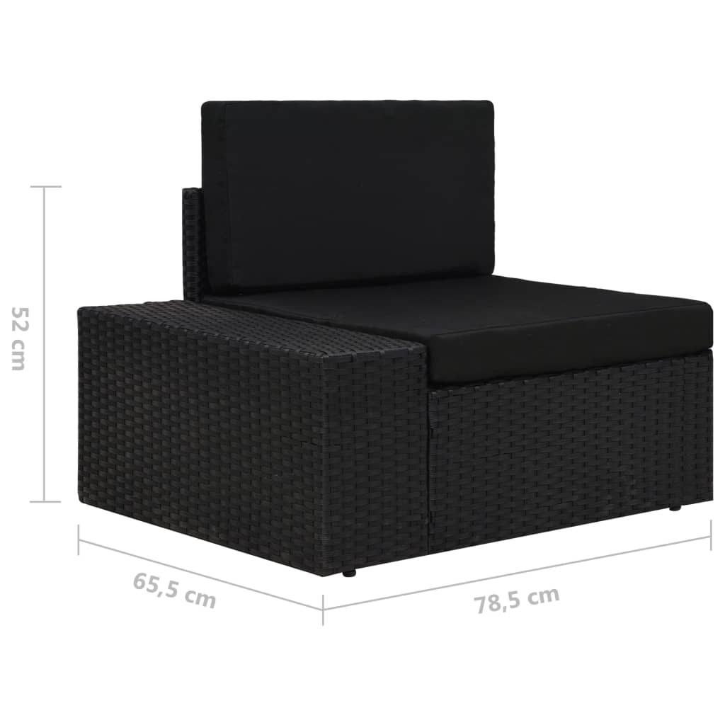 5-delige Loungeset poly rattan