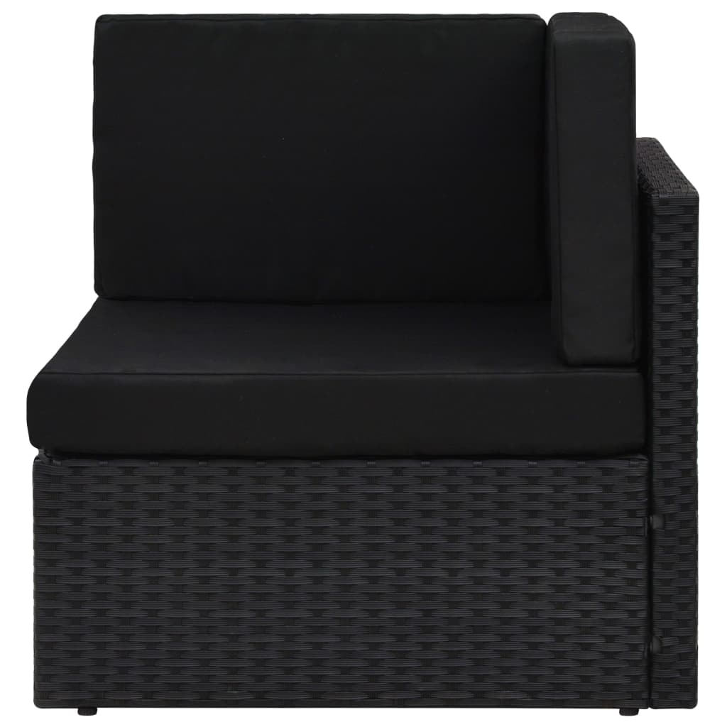 7-delige Loungeset poly rattan grijs